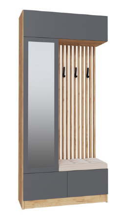 Центральная секция Руэлла, Крафт золотой/Графит серый 