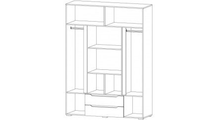 Шкаф 4-х створчатый Британа 