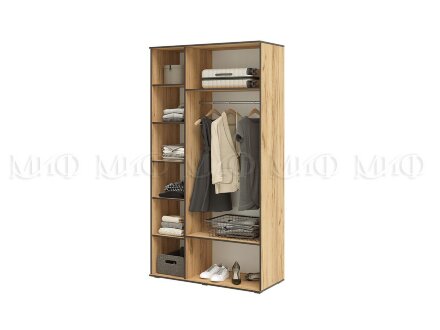 Шкаф трехдверный с антресолью Норд, Дуб крафт   