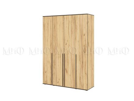 Шкаф четырехдверный с антресолью Норд, Дуб крафт  