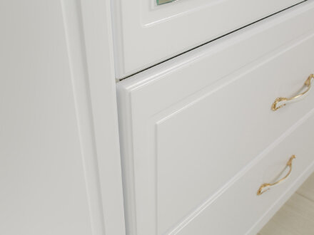 Шкаф для одежды четырехдверный с зеркалом Виктория №2 