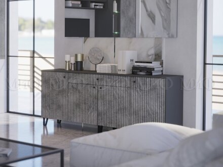 Комод Оливия, мрамор глянец 