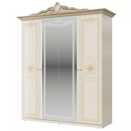 Шкаф 4-х дверный СГ-02 Грация, Слоновая кость 